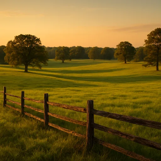 Rural acreage with open grassland in Forsyth County, North Carolina
