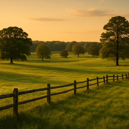 Rural acreage with open grassland in Mecklenburg County, North Carolina