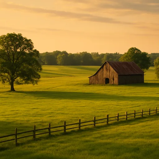Rural farmland acreage in Union County, North Carolina