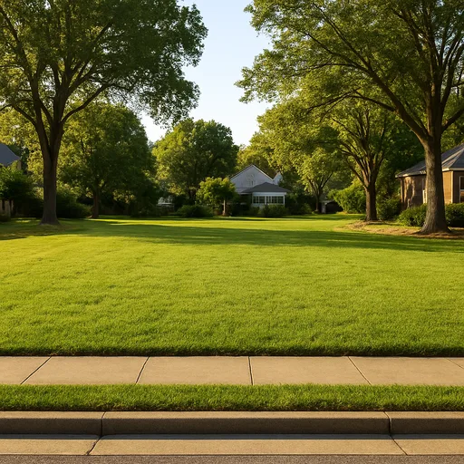 Cleared vacant residential lot in Charlotte, North Carolina
