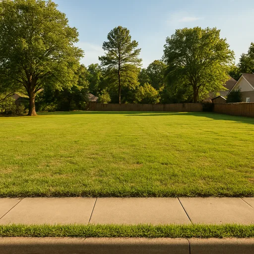 Cleared vacant residential lot in Durham County, North Carolina