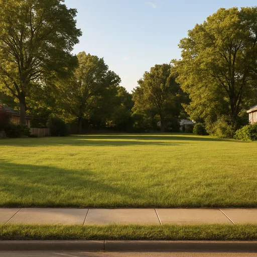 Cleared vacant residential lot in Gaston County, North Carolina