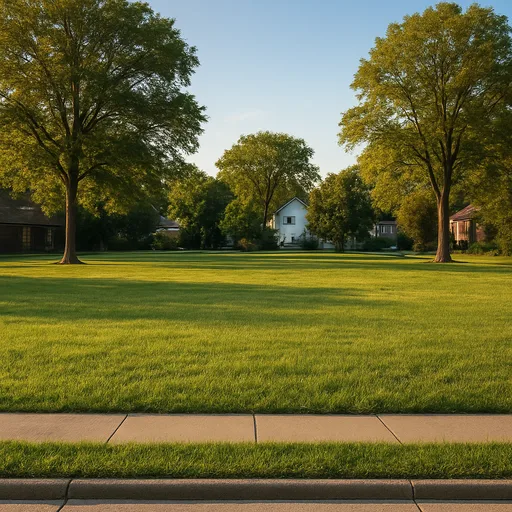 Cleared vacant residential lot in Greensboro, North Carolina