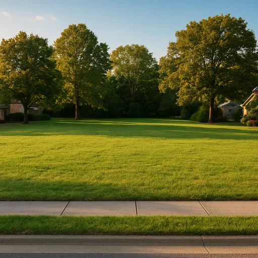 Cleared vacant residential lot in Guilford County, North Carolina