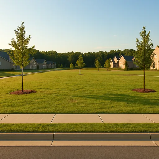 Cleared vacant residential lot in Johnston County, North Carolina