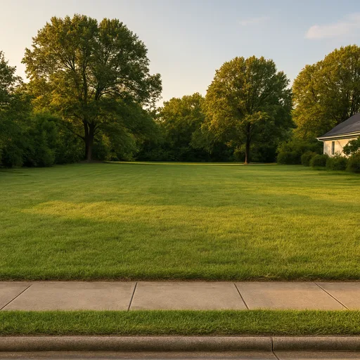 Cleared vacant residential lot in Monroe, North Carolina