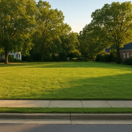 Cleared vacant residential lot in Raleigh, North Carolina