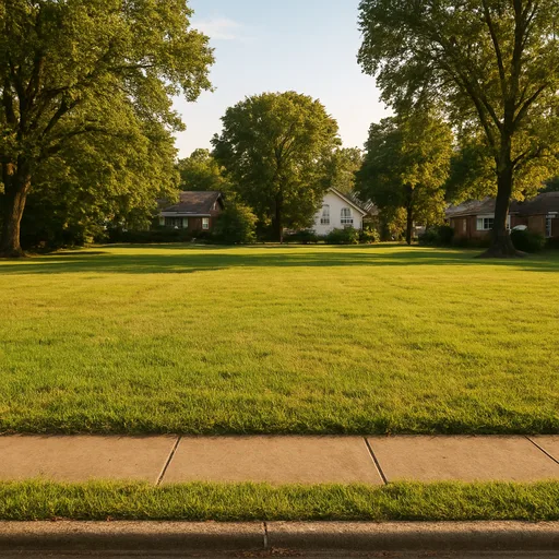 Cleared vacant residential lot in Winston-Salem, North Carolina