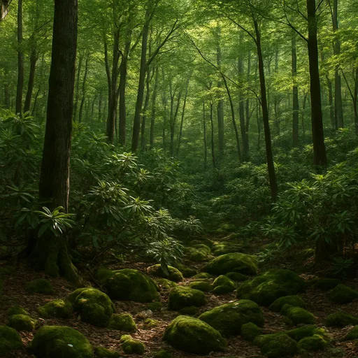 Wooded forest parcel near Asheville, North Carolina