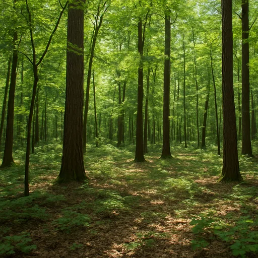 Wooded forest parcel near Charlotte, North Carolina