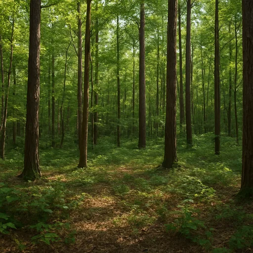 Wooded forest parcel in Durham County, North Carolina