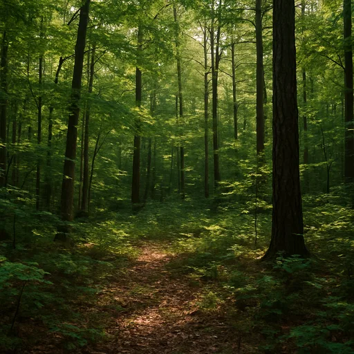 Wooded forest parcel near Durham, North Carolina