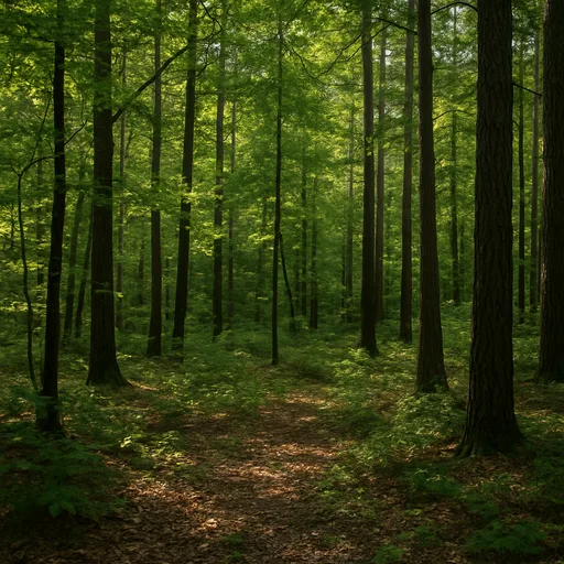 Wooded forest parcel in Forsyth County, North Carolina