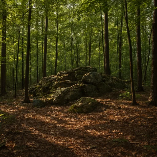 Wooded forest parcel near Gastonia, North Carolina