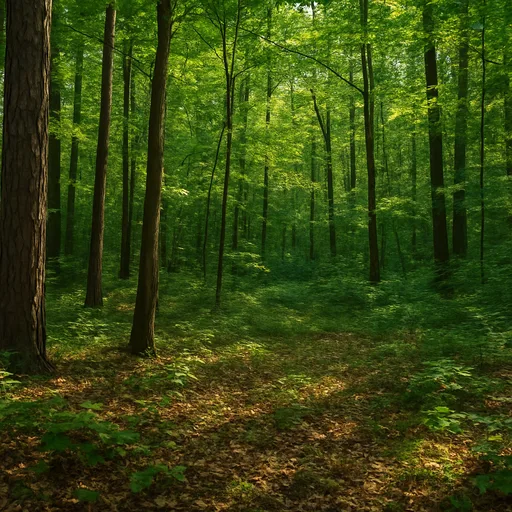 Wooded forest parcel near High Point, North Carolina