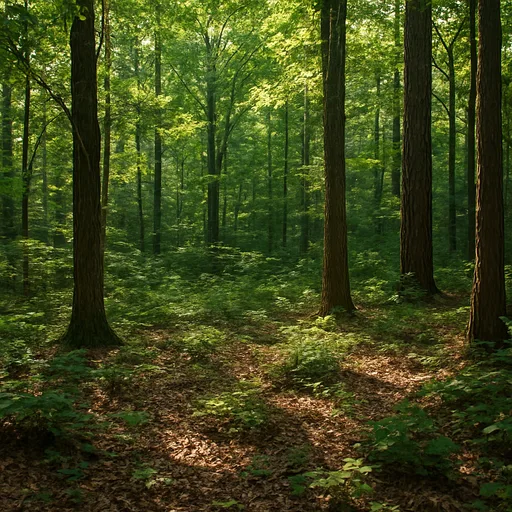 Wooded forest parcel near Winston-Salem, North Carolina